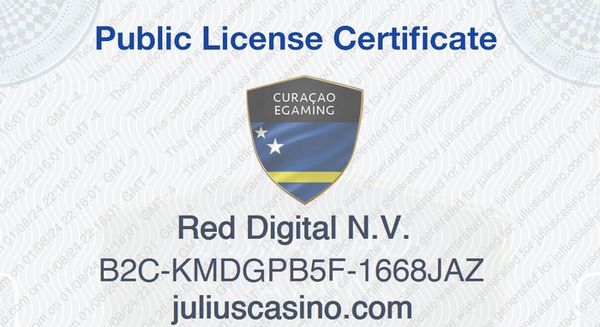 julius casino licence curacao valide